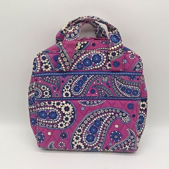 Vera Bradley Boysenberry Tech Organizer Cosmetic Travel Case Zip Bag Retired - Picture 2 of 7
